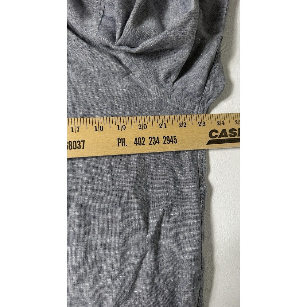 UNTUCKit Strausse WR Linen Shirt Men Gray Heathered Long Sleeve Button Up Summer - Picture 7 of 7
